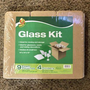Duck Brand Glass Kits NEW Packing Dividers Foam Pouches
